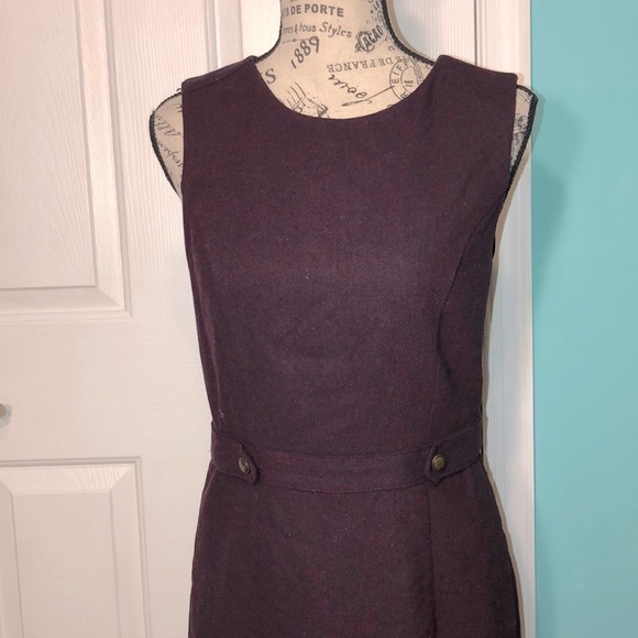 Banana Republic Factory Military Dress Jumper Wool Fitted 4 “Black Rose” - Picture 1 of 9